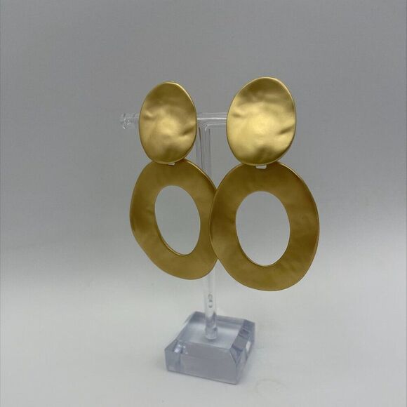 Necklace, gold over stainless, choker length, new never worn, textured, - Picture 11 of 16